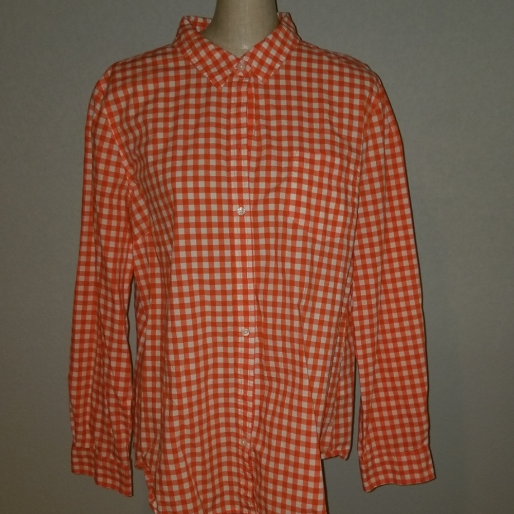 OLD NAVY checked button down blouse